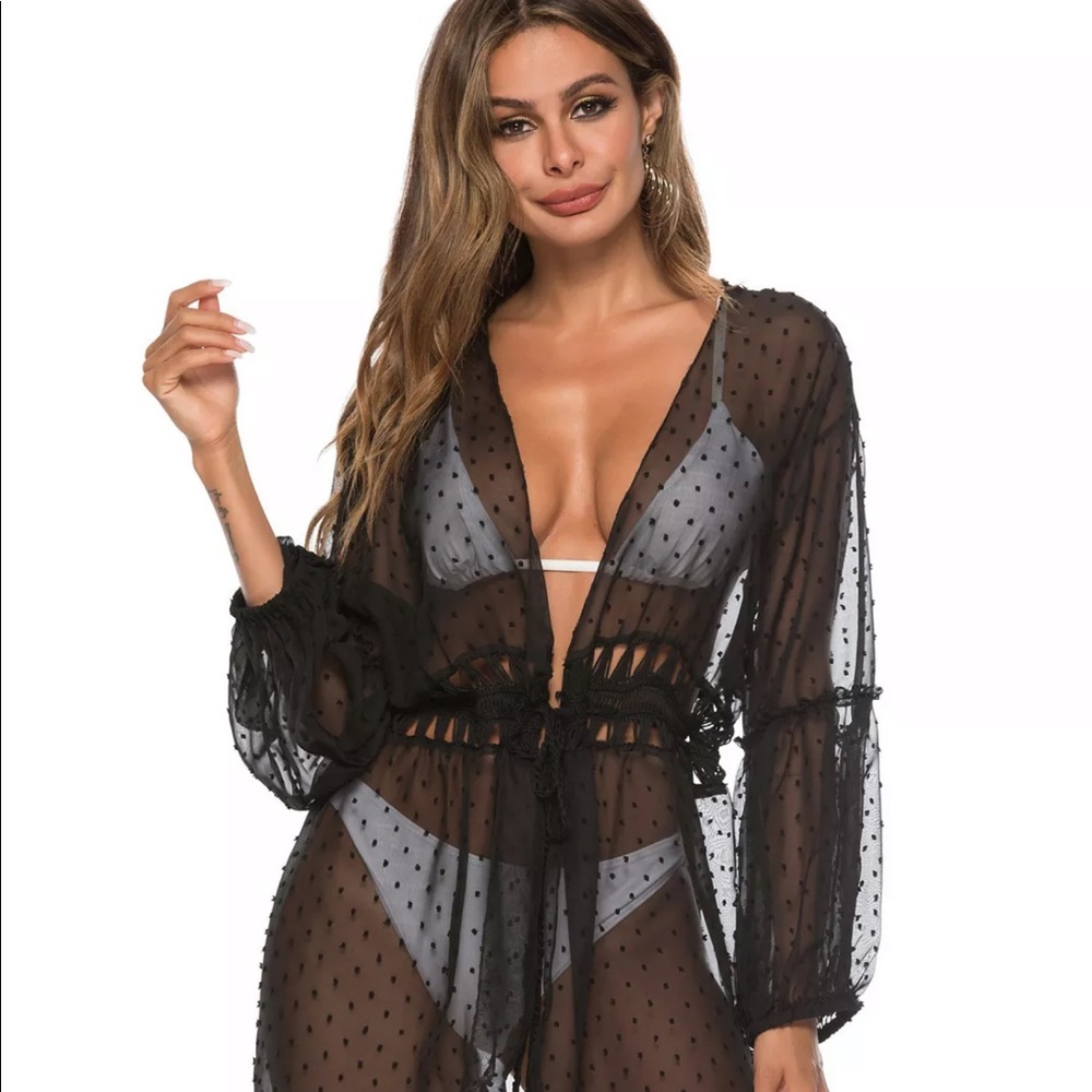 Crochet Panel Swiss Dot cover up!